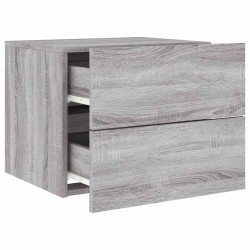 Table de chevet murale avec lumières LED sonoma gris 628504628504