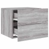 Table de chevet murale avec lumières LED sonoma gris 628504628504