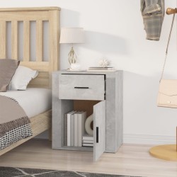 Table de chevet Gris béton 50x36x60 cm Bois d'ingénierie 628505628505
