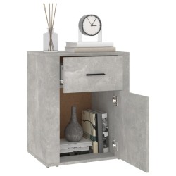 Table de chevet Gris béton 50x36x60 cm Bois d'ingénierie 628505628505