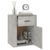 Table de chevet Gris béton 50x36x60 cm Bois d'ingénierie 628505628505