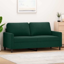Canapé à 2 places Vert foncé 140 cm Velours 628506628506