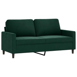 Canapé à 2 places Vert foncé 140 cm Velours 628506628506