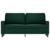 Canapé à 2 places Vert foncé 140 cm Velours 628506628506