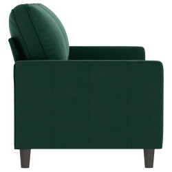 Canapé à 2 places Vert foncé 140 cm Velours 628506628506
