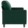 Canapé à 2 places Vert foncé 140 cm Velours 628506628506