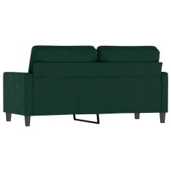 Canapé à 2 places Vert foncé 140 cm Velours 628506628506