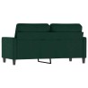 Canapé à 2 places Vert foncé 140 cm Velours 628506628506
