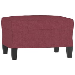Canapé à 3 places avec repose-pieds Rouge bordeaux 180 cm Tissu 628507628507