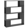 Bibliothèque/Séparateur de pièce Gris brillant 100x24x124 cm 628525628525