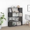 Bibliothèque/Séparateur de pièce Gris brillant 100x24x124 cm 628525628525