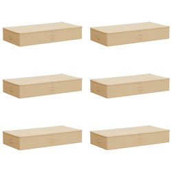 Boîte de rangement 6 pcs Crème 90 x 48 x 15 cm Tissu intissé 628527628527