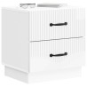 Cabinet de chevet 2 pcs Blanc brillant 43 x 34,5 x 44,5 cm 628548628548