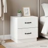 Cabinet de chevet 2 pcs Blanc brillant 43 x 34,5 x 44,5 cm 628548628548