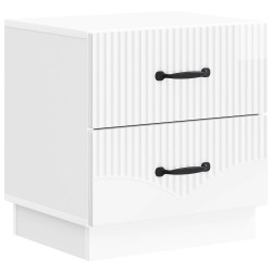 Cabinet de chevet 2 pcs Blanc brillant 43 x 34,5 x 44,5 cm 628548628548