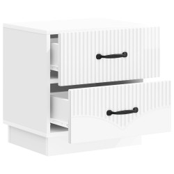 Cabinet de chevet 2 pcs Blanc brillant 43 x 34,5 x 44,5 cm 628548628548