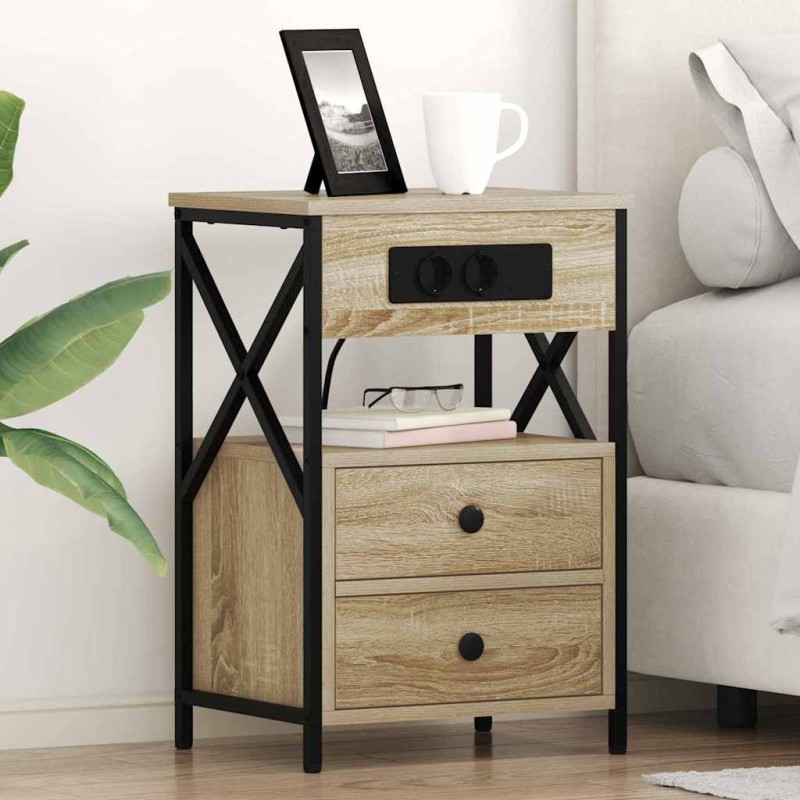 Cabinet de chevet 2 pcs Chêne Sonoma 40 x 31 x 60 cm 628550628550