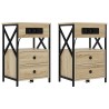 Cabinet de chevet 2 pcs Chêne Sonoma 40 x 31 x 60 cm 628550628550