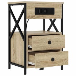 Cabinet de chevet 2 pcs Chêne Sonoma 40 x 31 x 60 cm 628550628550