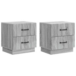 Cabinet de chevet 2 pcs Sonoma gris 43 x 34,5 x 44,5 cm 628551628551