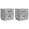 Cabinet de chevet 2 pcs Sonoma gris 43 x 34,5 x 44,5 cm 628551628551