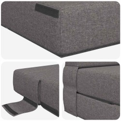Canapé-lit pliable Gris clair 70 x 80 x 60 cm Tissu 628554628554