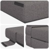 Canapé-lit pliable Gris clair 70 x 80 x 60 cm Tissu 628554628554