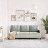 Canapé à 3 places Gris clair 180 cm Velours 628556628556