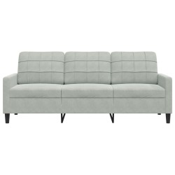 Canapé à 3 places Gris clair 180 cm Velours 628556628556