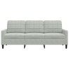 Canapé à 3 places Gris clair 180 cm Velours 628556628556