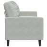 Canapé à 3 places Gris clair 180 cm Velours 628556628556