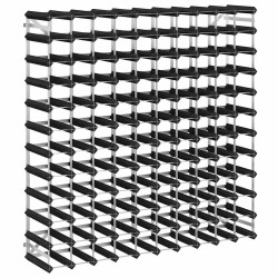 Casier à bouteilles pour 120 bouteilles Noir Bois de pin solide 628559628559