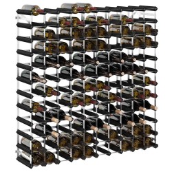 Casier à bouteilles pour 120 bouteilles Noir Bois de pin solide 628559628559