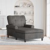Chaise longue avec coussin Noir 91 x 157 x 91 cm Simili cuir 628561628561