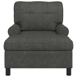 Chaise longue avec coussin Noir 91 x 157 x 91 cm Simili cuir 628561628561