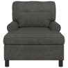 Chaise longue avec coussin Noir 91 x 157 x 91 cm Simili cuir 628561628561