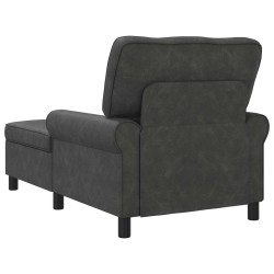 Chaise longue avec coussin Noir 91 x 157 x 91 cm Simili cuir 628561628561