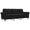 Canapé à 3 places Noir 180 cm Velours 628564628564