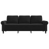 Canapé à 3 places Noir 180 cm Velours 628564628564