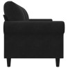 Canapé à 3 places Noir 180 cm Velours 628564628564