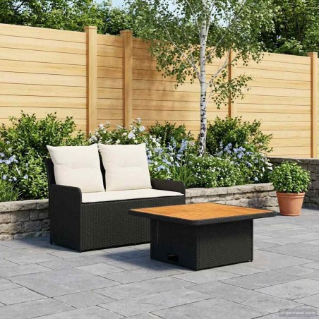 Canapé de jardin avec accoudoirs et table relevable 2 Pièce 628565628565
