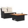 Canapé de jardin avec accoudoirs et table relevable 2 Pièce 628565628565
