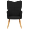 Chaise de relaxation Noir Tissu 628567628567