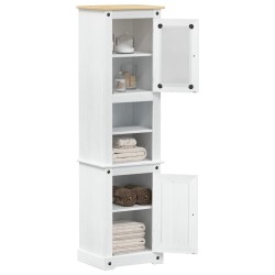 Cabinet de salle de bain Blanc 50 x 40 x 185 cm Pin massif 628568628568