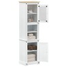 Cabinet de salle de bain Blanc 50 x 40 x 185 cm Pin massif 628568628568