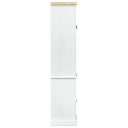 Cabinet de salle de bain Blanc 50 x 40 x 185 cm Pin massif 628568628568