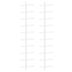 Casier à vin mural pour 10 bouteilles 2 pcs Blanc Métal 628569628569