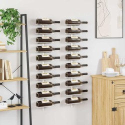 Casier à vin mural pour 10 bouteilles 2 pcs Blanc Métal 628569628569
