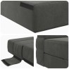 Canapé-lit pliable Gris foncé 70 x 72 x 60 cm Tissu 628570628570