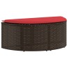 Canapé de jardin Marron et rouge 168 x 168 x 180 cm polyrotin 628571628571